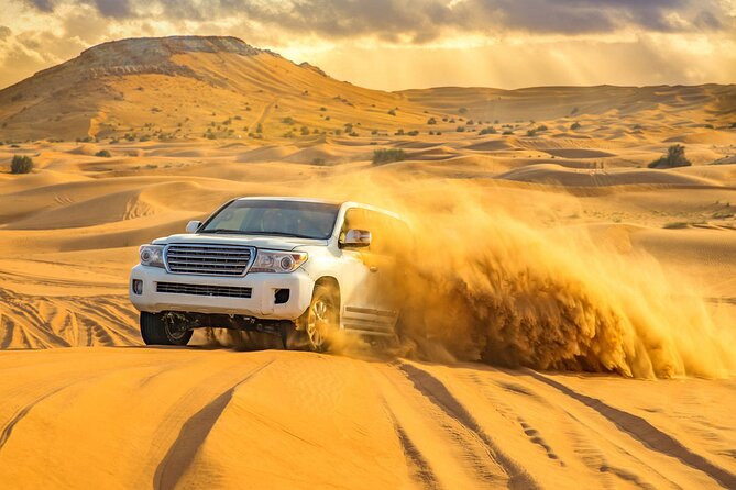 City Tour and Desert Safari with Camel Ride and Sand Boarding - Katara and The Pearl show modern Qatar