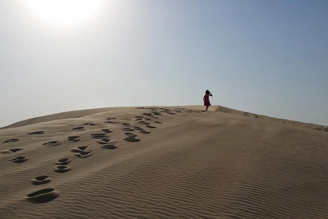 Desert safari, Dune bashing, sandboarding, camel, ATV Option - Dune bashing is the tour’s main attraction