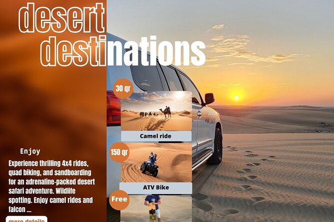 Desert Safari Qatar - Sandboarding adds a simple challenge