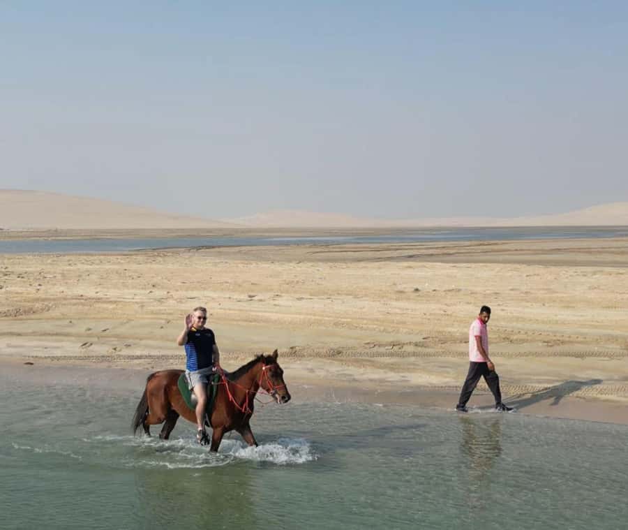 Doha: Arabian Horse Riding Experience –Sea or Desert Options - From Doha to Mesaieed by private vehicle