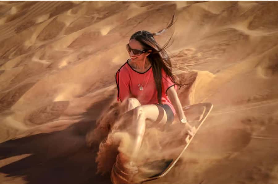 Doha: ATV Quad, Buggy Dune Bashing,Camel Ride & Sandboarding - Sandboarding and the main dune bashing session