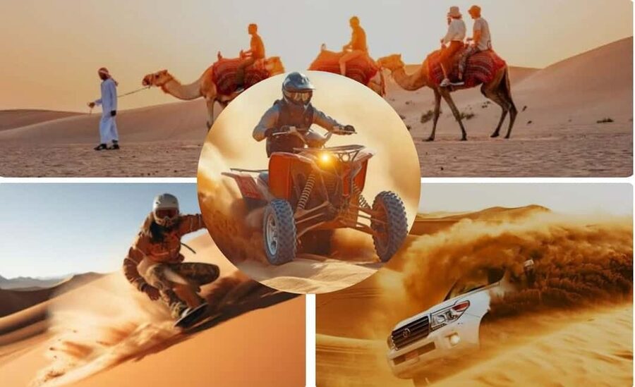 Doha: ATV, Quad or Buggy, Dune Bashing, Camel & Sandboarding - Quad biking across the sand