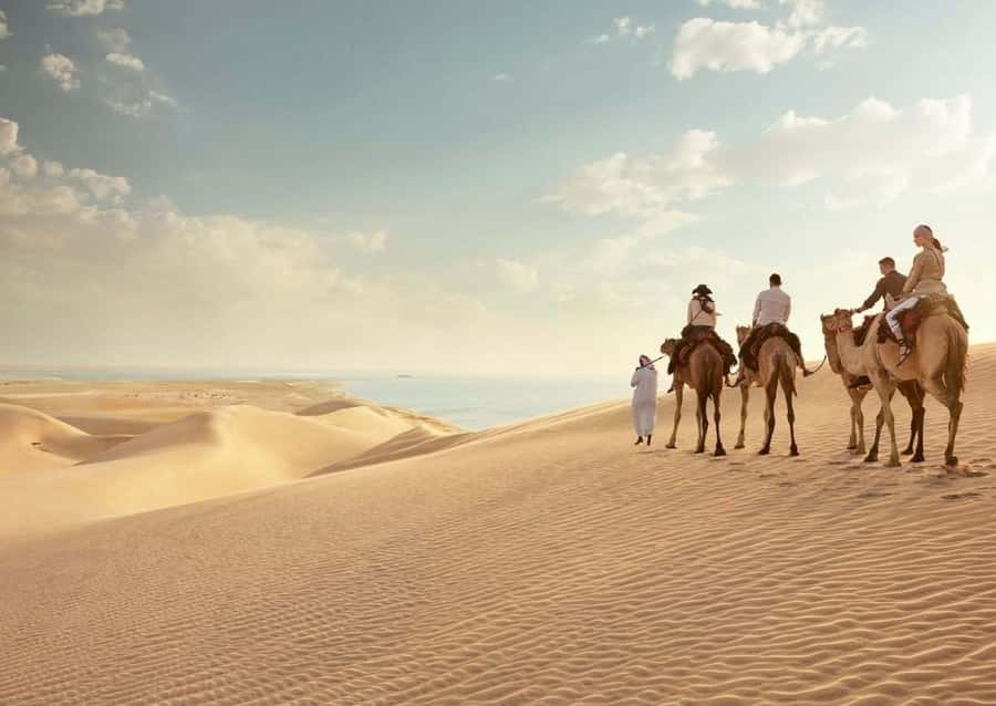 Doha: Budget Friendly Desert Safari,CamelRide & Sandboarding - Arabic tea and the Bedouin-style camp stop