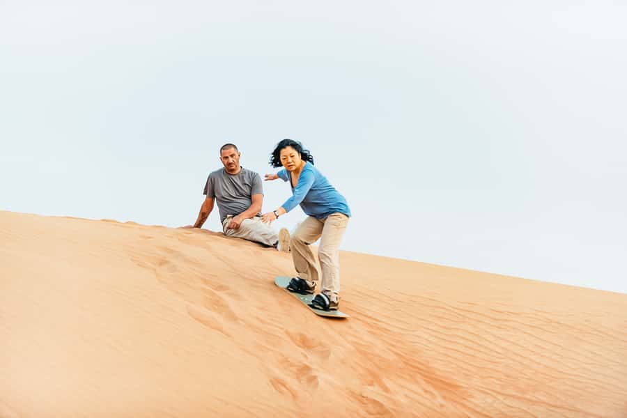 Doha: Desert Safari Dune Bashing, Sandboarding, & Camel Ride - The Inland Sea and the Arabian Gulf