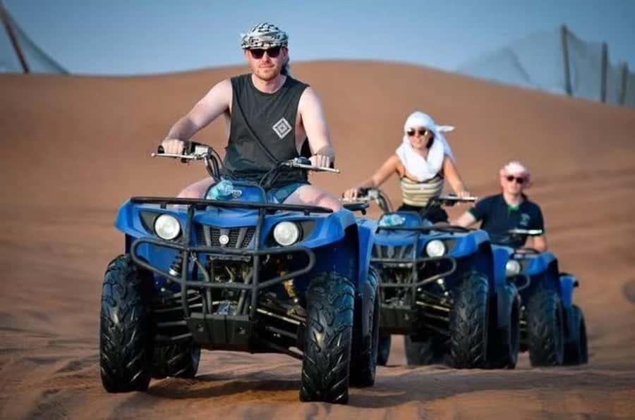 Doha: Desert Safari, Quad Biking, Sand Boarding & Camel Ride - A short quad-bike burst on marked tracks
