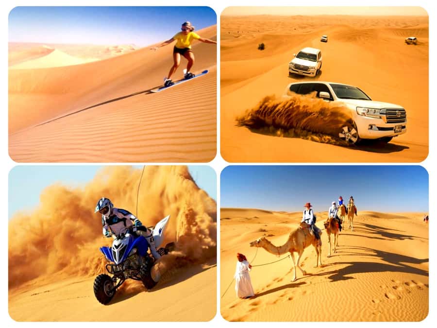 Doha: Desert Safari, Quad Biking, Sand Boarding & Camel Ride - How the four and a half hours are divided