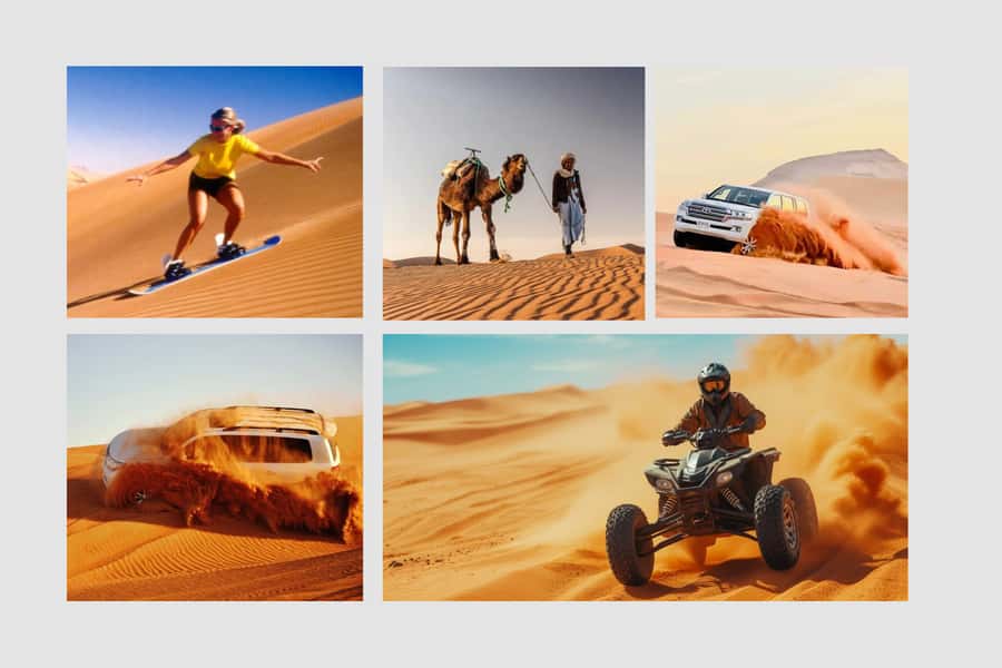 Doha: DesertSafari with Quad Bike, Camel Ride & Sandboarding - From Doha hotels to Qatar’s open desert