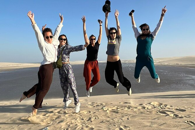 Doha Half Day Desert Safari Dune Bashing Camel Ride Sandboarding - Sunset among the dunes on the way back