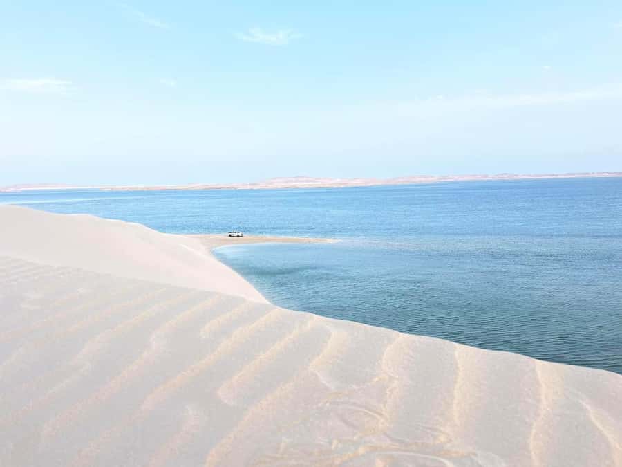 Doha : Inland Sea Desert Safari ,Camel Ride & Sandboarding - Starting with a camel ride in the Qatari desert