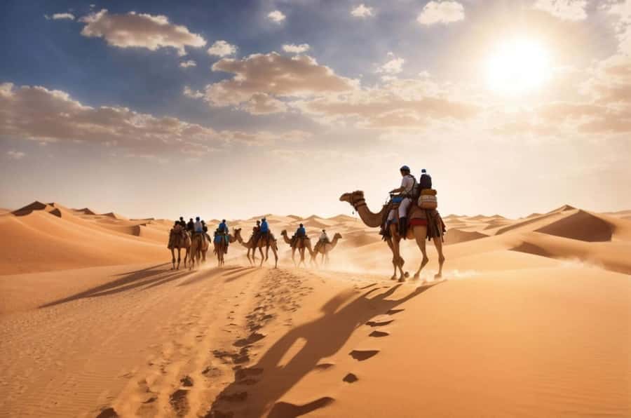 Doha: inland sea Tour With Dune Bashing &Sandboarding fun - Sandboarding on the golden dunes