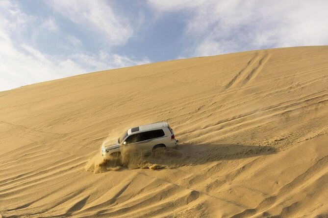 Doha-Night Desert Safari with Sand Board and Camel Ride - Dune bashing in a 4x4