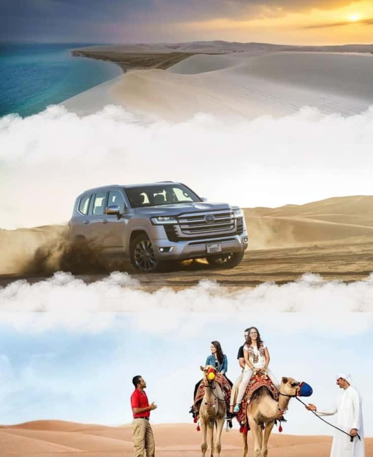 Doha: Night DesertSafari DuneBashing Sandboarding CamelRide - Leaving Doha for the Qatari Desert