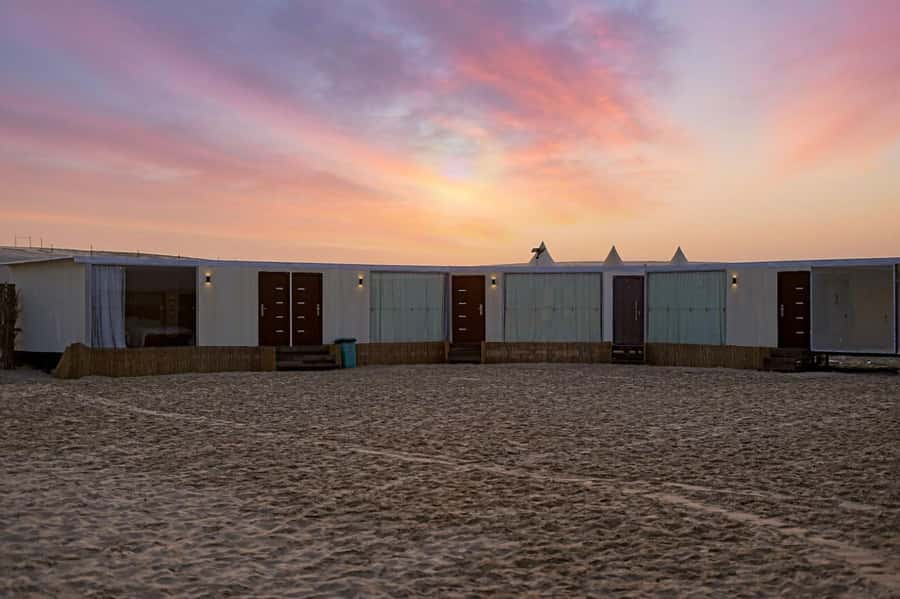 Doha: Private NIGHT desert safari with free camel ride - A brief camel ride at Sealine Beach