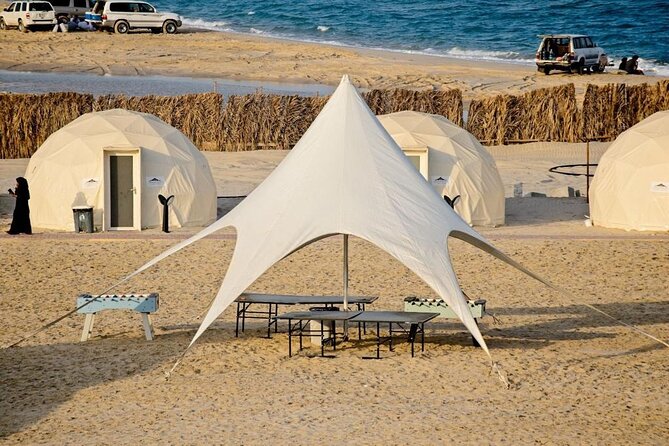 Doha Private Overnight Desert Safari - Seal Beach: tea, tires, and a camel ride