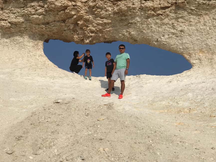 Doha; Richard Serra Installation, Mushroom rock and Zekreet - The camel farm finish