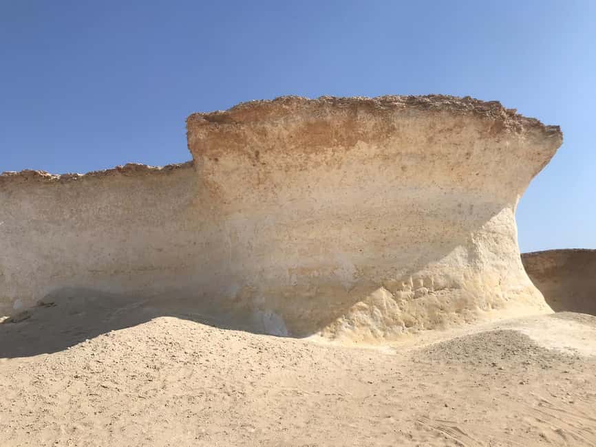 Doha; Richard Serra Installation, Mushroom rock and Zekreet - Leaving Doha in a private Land Cruiser