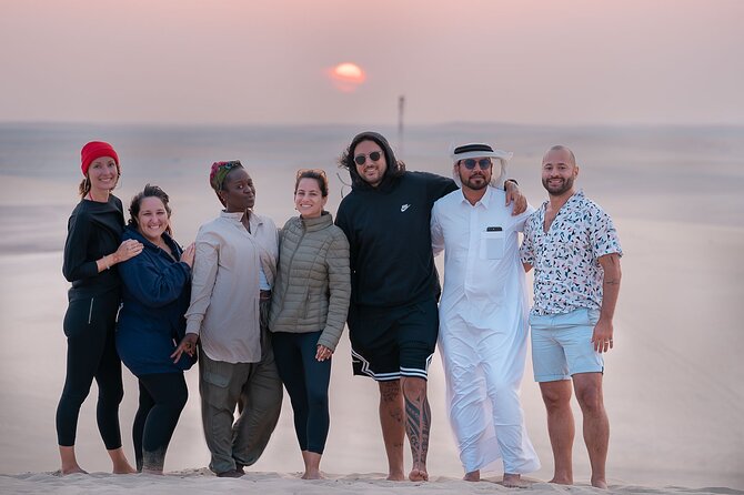 Doha Sharing Desert Safari with Dune Bashing and Sand Boarding - Sealine Beach and the start of the dune run