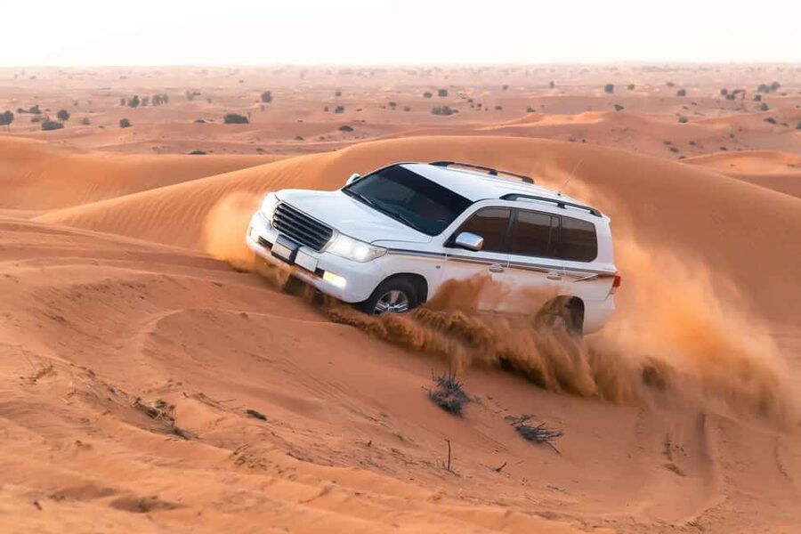 Doha Sunset or Sunrise Desert Safari, Camel Ride, Inland Sea - Forty minutes of dune bashing