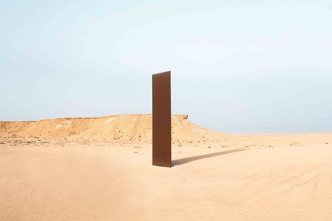 Doha West Qatar Richard Serra Sculpture, Mushroom Rock Tour - Richard Serra’s giant steel line in the desert