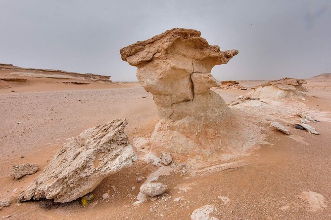 Doha West Qatar Richard Serra Sculpture, Mushroom Rock Tour - Zekreet Fort Ruins add a second layer