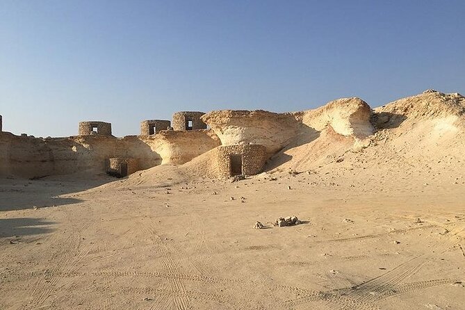 Doha West Qatar Richard Serra Sculpture, Mushroom Rock Tour - Mushroom Rock and the strange shapes of Zekreet