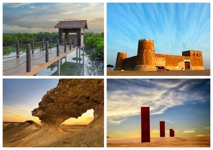 From Doha: Day Trip to North And West Qatar With Pickup - Purple Island and the Al Thakira mangroves