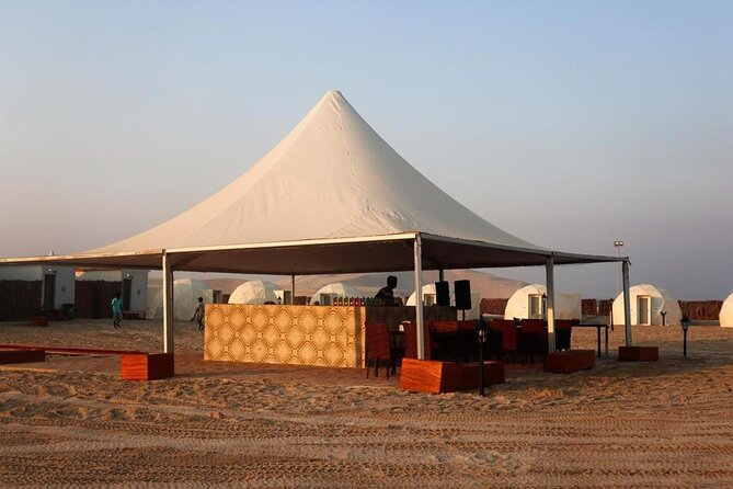 Full Day Desert Safari with Camp Access, Buffet Dinner,Camel Ride - Khor Al Udaid, where sand meets sea