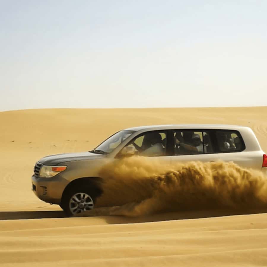 Half-Day Desert Safari For Cruise Ships Passngers. - Leaving Mina and crossing toward the dunes