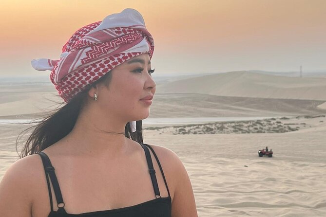 Half Day Night and Morning Desert Safari Camel and Sand Boarding - Khor Al Udaid and Qatar’s inland sea