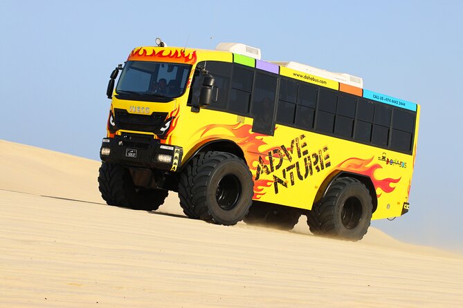 Monster Bus desert adventure: Dune bashing and sandboarding - Key points at a glance