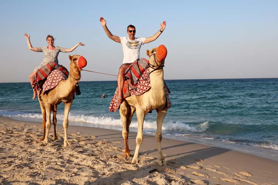Private Half-Day Desert Safari Tour+Camel Ride - Reaching the Inland Sea near the Saudi border