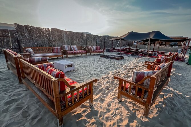 Private Overnight Desert Safari, Dune bashing, dinner & Breakfast - Dinner, breakfast, and the evening around the fire