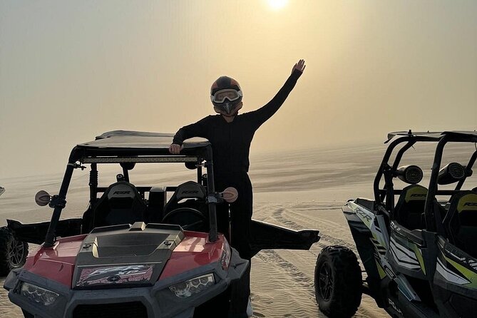 Private Sealine Beach Tour with Desert Activities - Sandboarding on the open sand