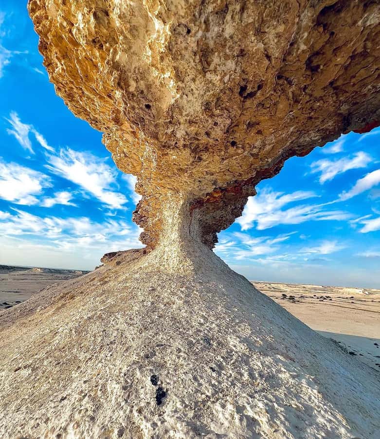 Qatar: Combo Tour of the North and West with Pickup - Zekreet Fort and the umbrella-shaped rock