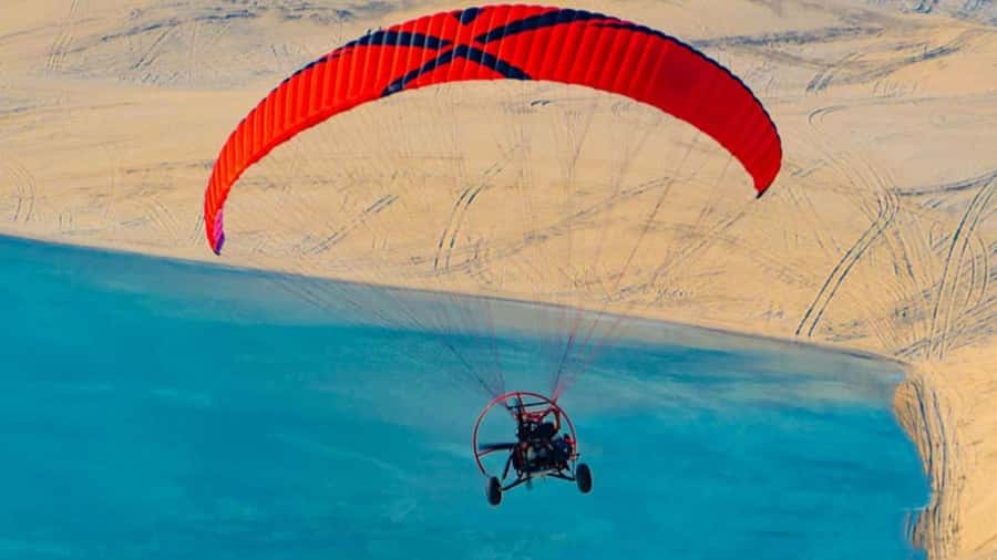 Qatar's Skybound Adventure: Exclusive Private Paratrike tour - The coastline and Arabian Gulf views