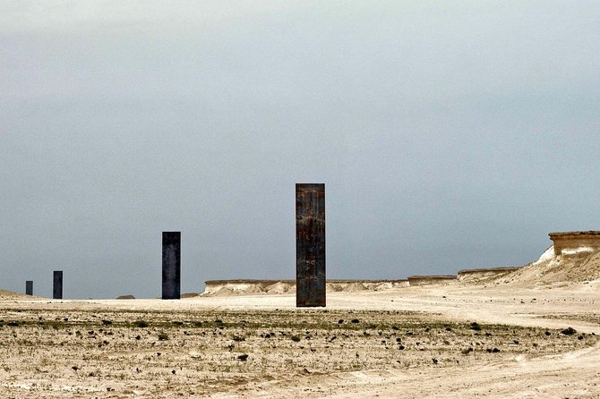 Qatar West Coast tour, Zekreet, Richard Serra Sculpture, Mushroom Rock Formation - Watching camels train at Al Shahaniya