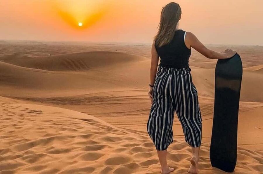 Sunset Desert Safari with Dune Bashing & Inland Sea Views - Dune bashing in a professional 4x4