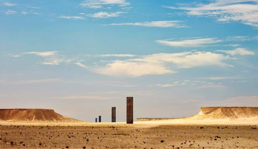 West Qatar tour to Richard Sierra sculpture,Umbrella Rock - Zekreet’s limestone formations and Umbrella Rock